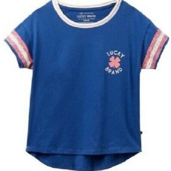 Lucky Brand Other - Lucky Brand T Shirt Girls 6X Gitana Tee Top Shirt Galaxy Blue Play Summer NEW